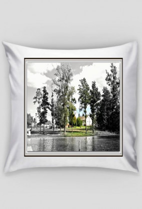 Nad jeziorem B&W - poduszka