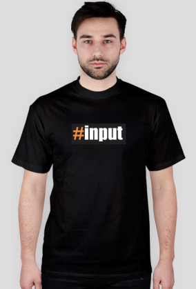 #input T-shirt męski czarny