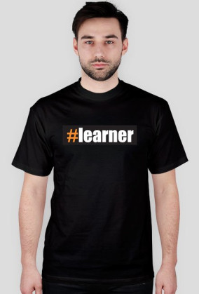 #learner T-shirt męski czarny
