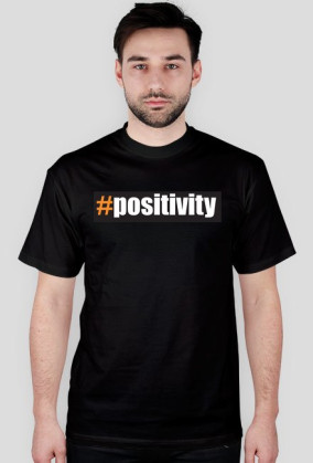 #positivity T-shirt męski czarny