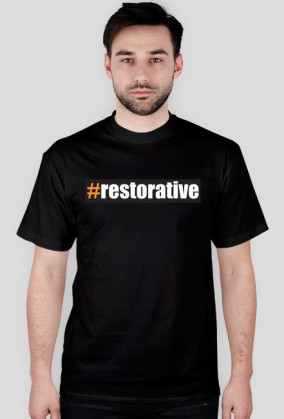 #restorative T-shirt męski czarny