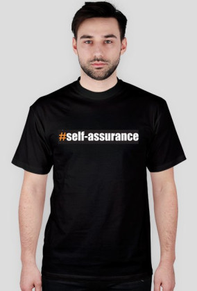 #self-assurance T-shirt męski czarny