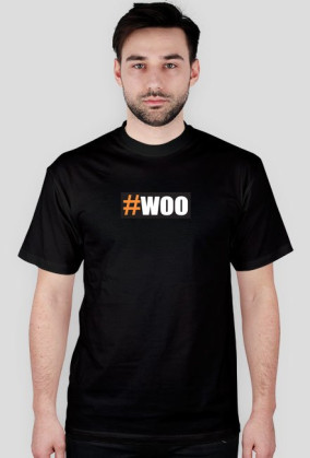 #woo T-shirt męski czarny