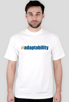 #adaptability T-shirt męski biały