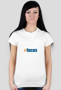 #focus T-shirt damski biały
