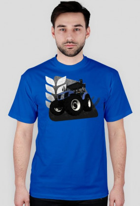 Koszulka z niebieskim ciągnikiem