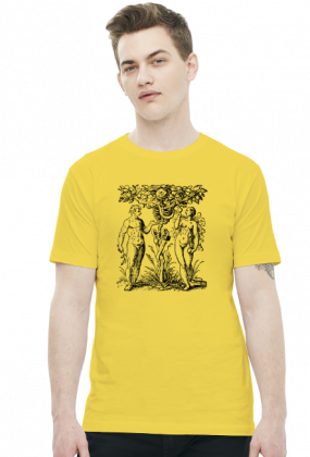 Koszulka z Adamem, Ewą i kościotrupem