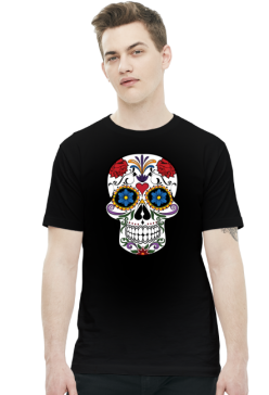 Koszulka z czaszką folk sugar skull