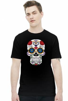 Koszulka z czaszką folk sugar skull
