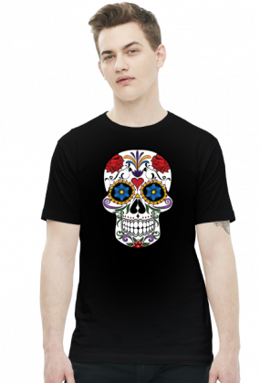 Koszulka z czaszką folk sugar skull