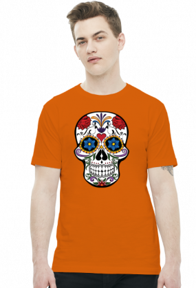 Koszulka z czaszką folk sugar skull