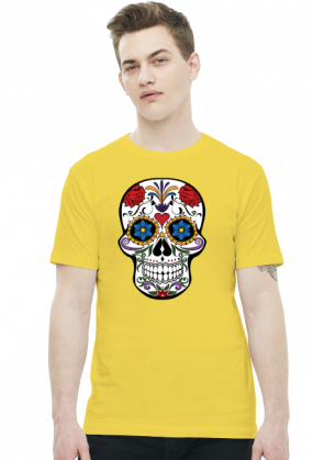 Koszulka z czaszką folk sugar skull