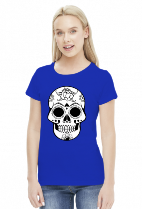 Sugar skull czaszka folk koszulka damska