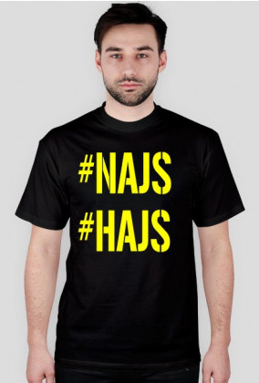 T-Shirt Czarny #NAJS #HAJS
