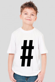 Hashtag koszulka dziecięca biała