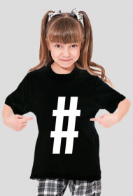 Hashtag koszulka dziecięca czarna