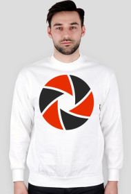 Bluza jednokolorowa "Migawka szaro-pomarańczowa"