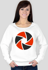 Bluza jednokolorowa "Migawka szaro-pomarańczowa"