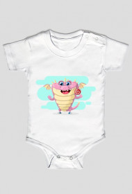 Body niemowlęce Smok z lizakiem