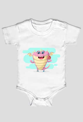 Body niemowlęce Smok z lizakiem
