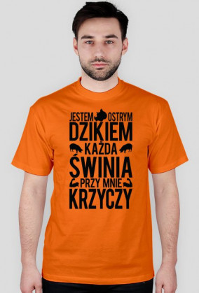 "Ostry Dzik" Czarny nadruk