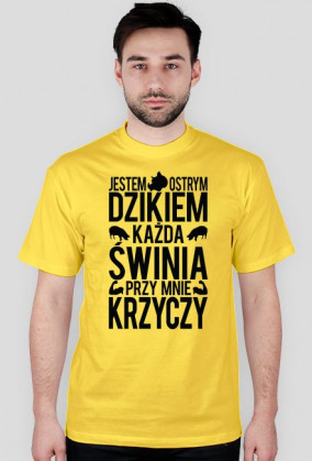 "Ostry Dzik" Czarny nadruk