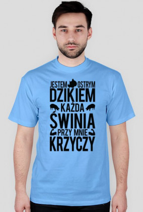 "Ostry Dzik" Czarny nadruk