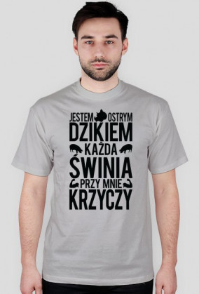 "Ostry Dzik" Czarny nadruk