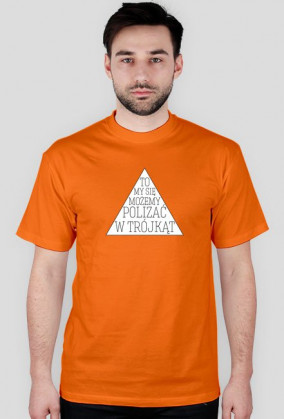 "Trójkąt" Biały nadruk