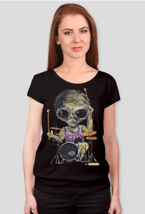 T-shirt damski Alien Perkusja