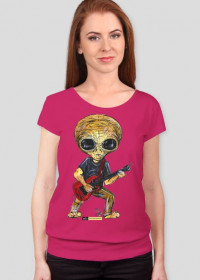 T-shirt damski Alien Muzyka