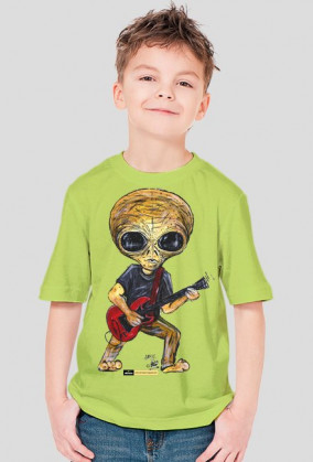 T-shirt dziecięcy Alien - gitara