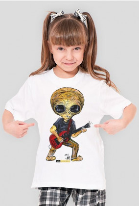 T-shirt dziecięcy Alien - gitara