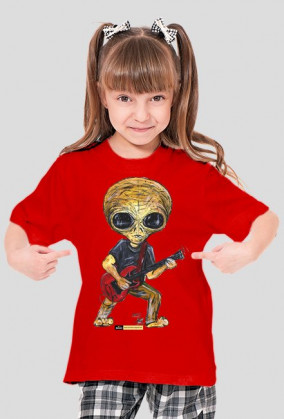 T-shirt dziecięcy Alien - gitara