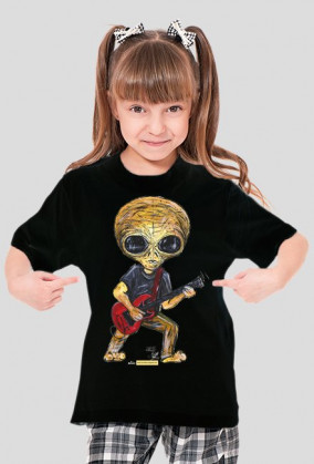 T-shirt dziecięcy Alien - gitara