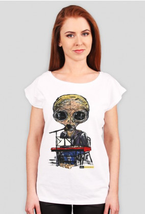 T-shirt damski Alien - klawisze