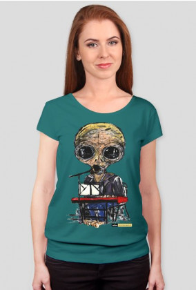 T-shirt damski Alien - Klawisze