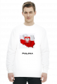 bluza z nadrukiem polska biała