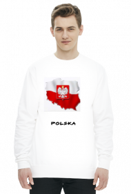 bluza z nadrukiem polska biała