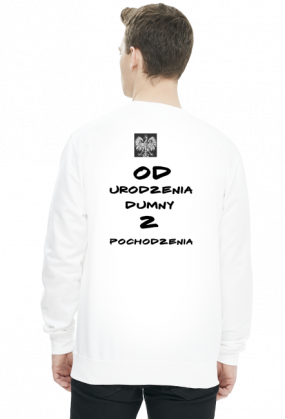 bluza z nadrukiem polska biała