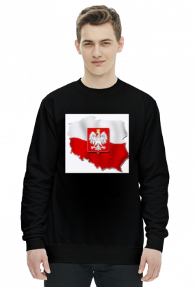 bluza z nadrukiem polska biała