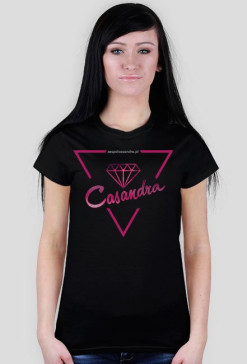 Koszulka czarna CASANDRA 1 (logo przód)