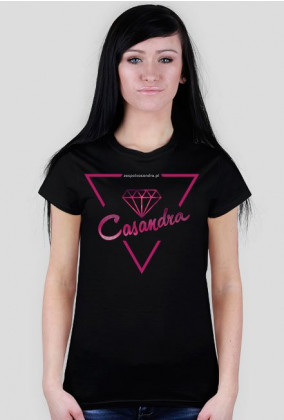 Koszulka czarna CASANDRA 1 (logo przód)