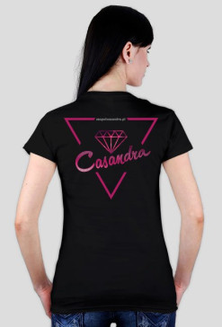 Koszulka czarna CASANDRA 1 (logo przód i tył)