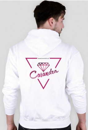 Bluza biała CASANDRA #1 (logo przód i tył)