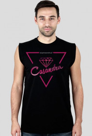 Koszulka bez rękawów czarna CASANDRA #1 (logo przód)