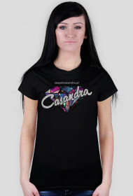 Koszulka czarna CASANDRA #2 (logo przód)