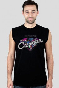 Koszulka bez rękawów czarna CASANDRA #2 (logo przód)