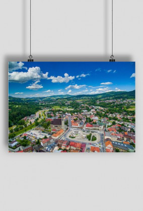 Limanowa - rynek latem