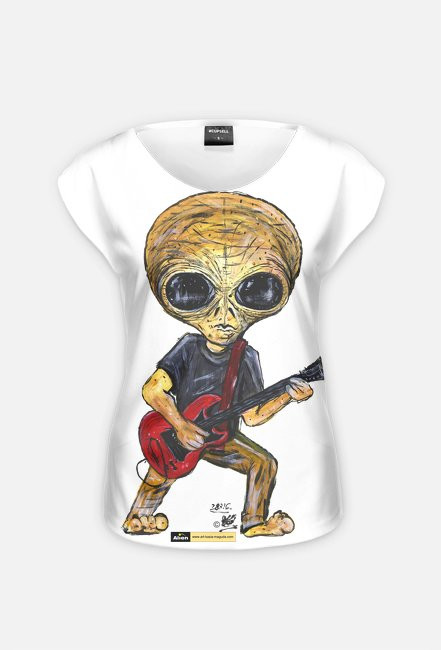 Alien Gitara Full Print koszulka damska